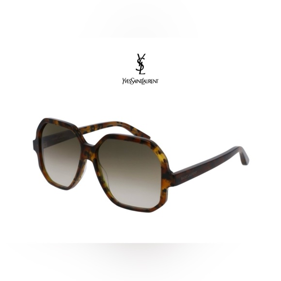 YSL Sunglasses Tortoise Oversized Vintage Style - Picture 1 of 9